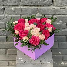 Цветочная композиция из Розы в коробке в Клину