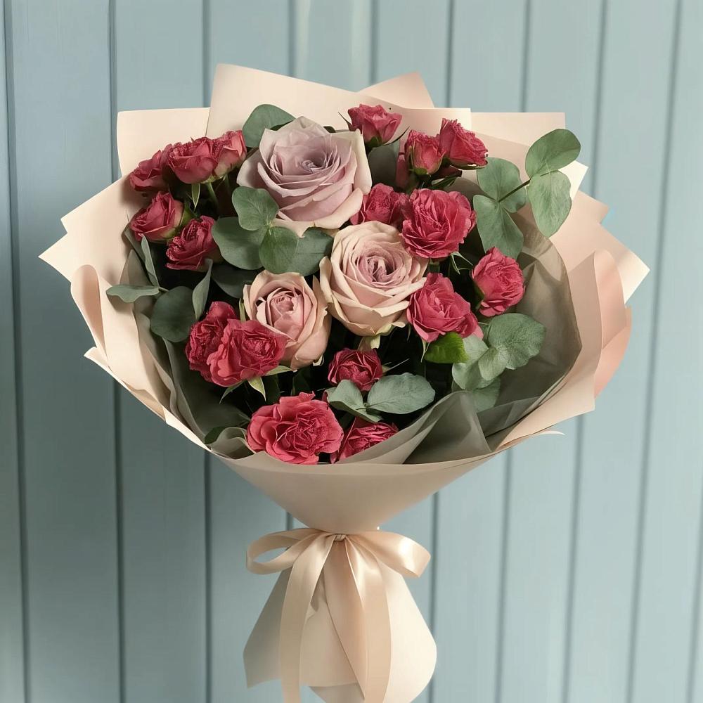 Букет цветов из: Гвоздики и Розы в Клину