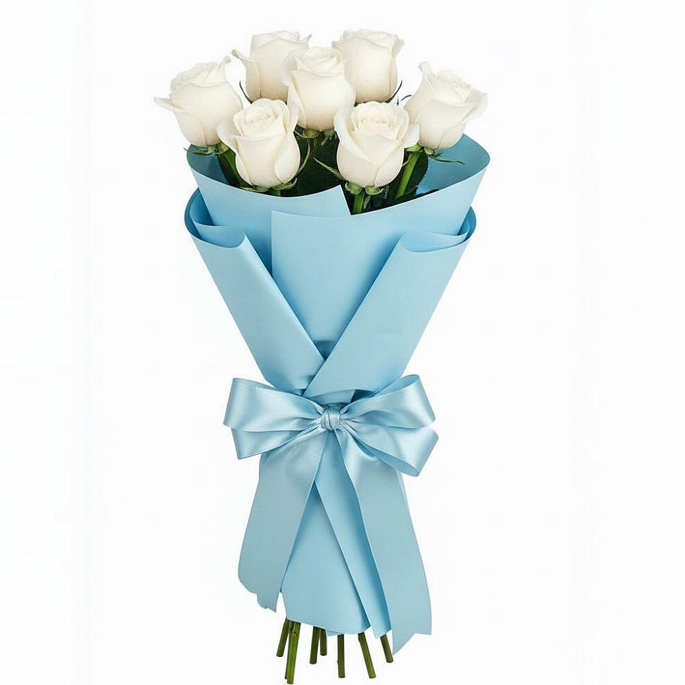 Букет 7 белых роз Проуд в Клину