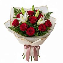 Букет цветов из:  Лилии и Розы в Клину