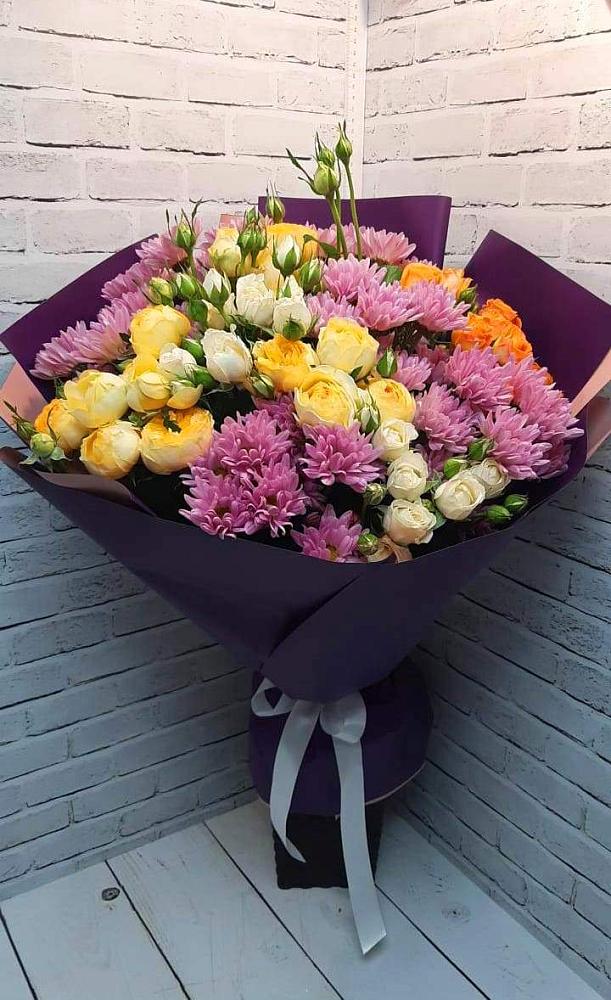 Букет цветов из: Хризантемы и Розы в Клину