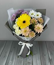 Букет цветов из:  Розы, Герберы и Хризантемы в Клину