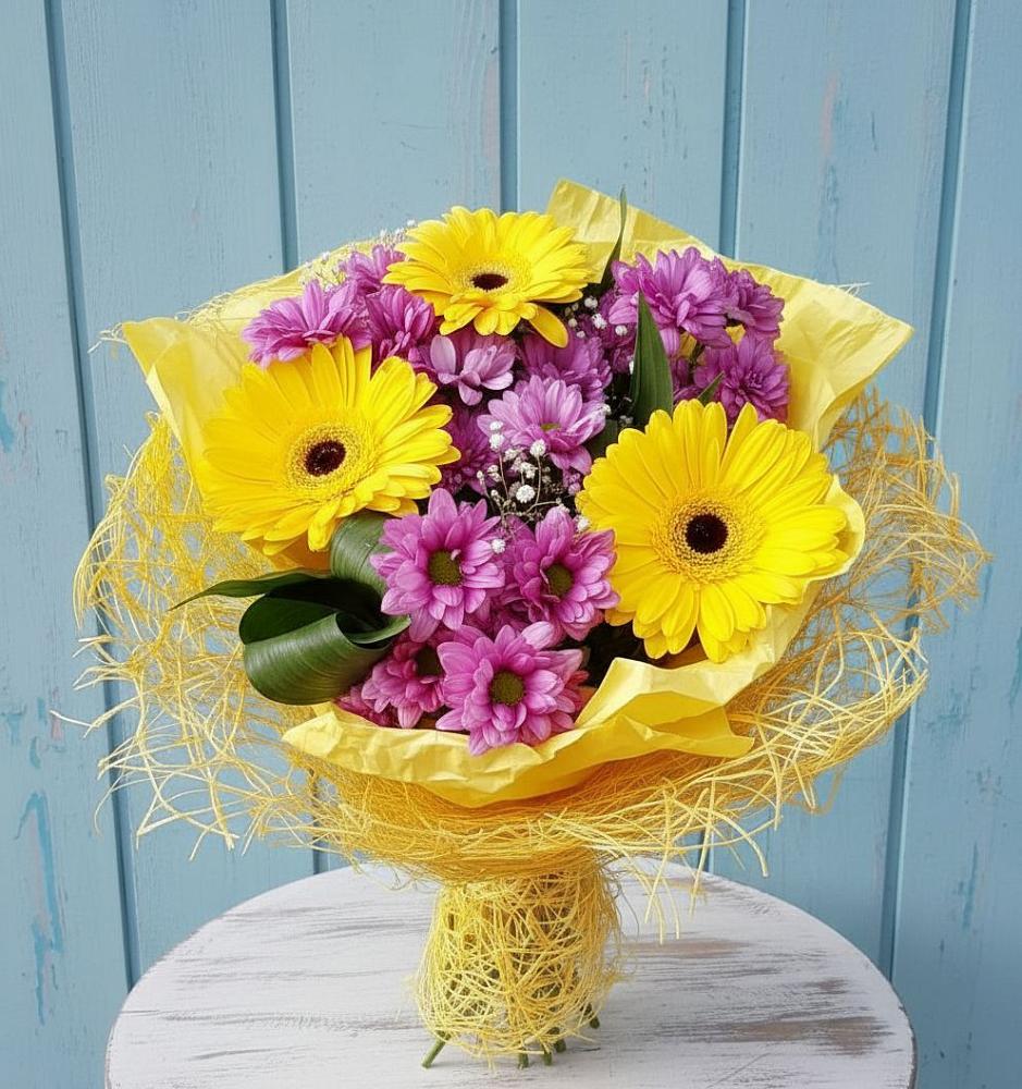 Букет цветов из: Хризантемы и Герберы в Клину