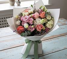 Букет цветов из:  Розы, Лизиантусы и Гвоздики #REPLACE_PRED# Клину