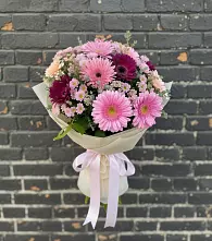 Букет цветов из:  Герберы и Хризантемы в Клину