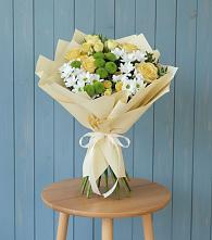 Букет цветов из:  Хризантемы и Розы #REPLACE_PRED# Клину