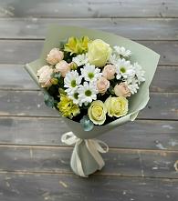 Букет цветов из:  Альстромерии, Розы и Хризантемы в Клину