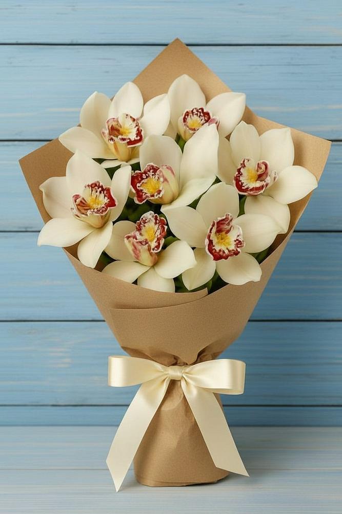 Букет цветов из: Орхидеи и Розы в Клину